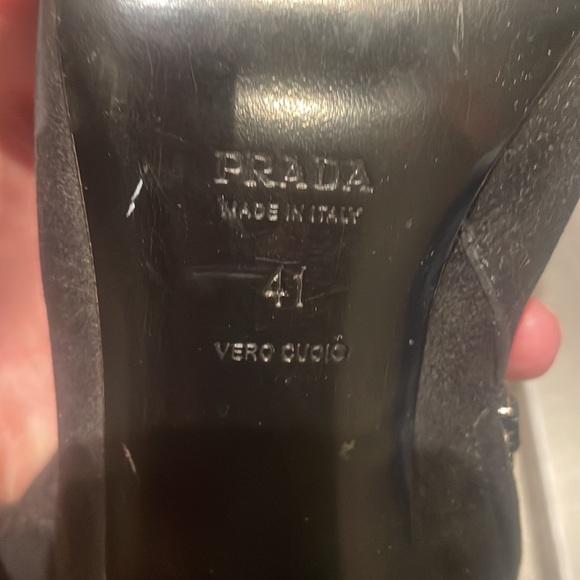 Prada platform black suede boots - Picture 6 of 7